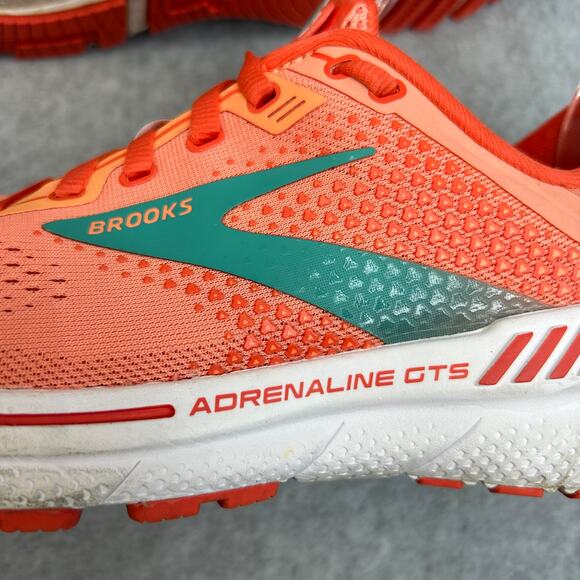 Brooks Womens Adrenaline GTS 22 1203531B680 Coral Bay Running Shoes Sneaker Sz 9 - Picture 5 of 13